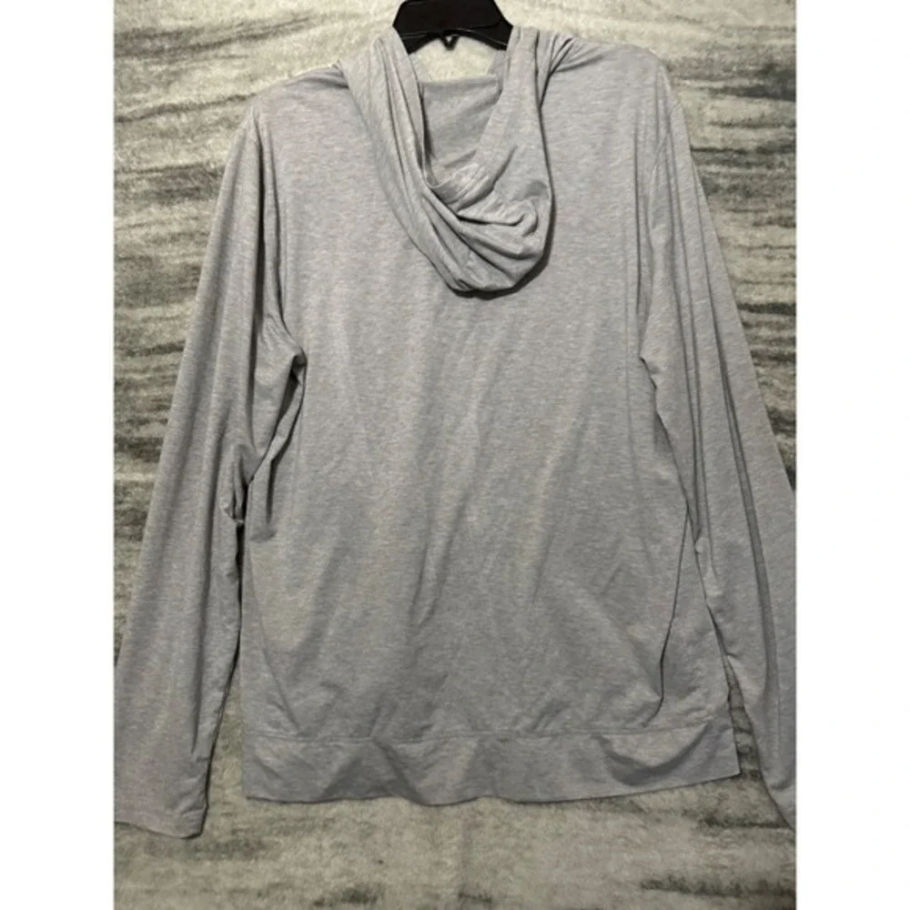 Tommy‎ John Mens Second Skin Hoodie Heather Grey Zipper Pockets Large Pullover
